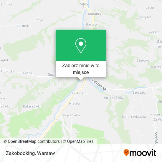 Mapa Zakobooking