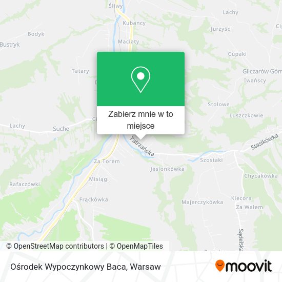 Mapa Ośrodek Wypoczynkowy Baca