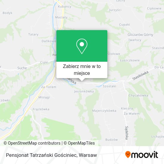 Mapa Pensjonat Tatrzański Gościniec