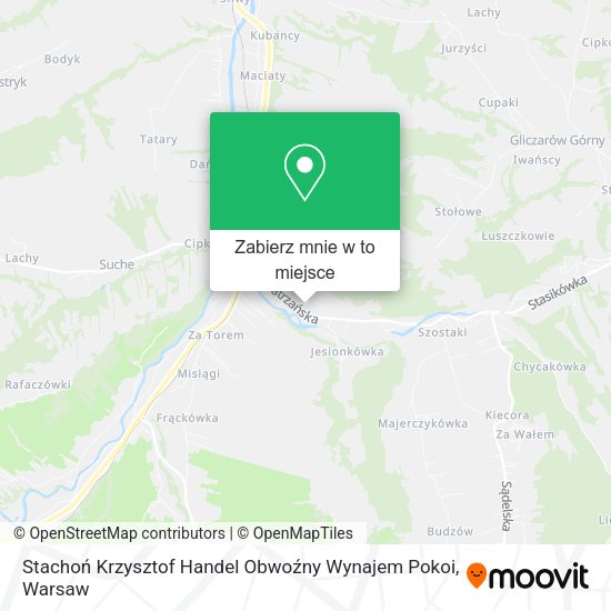 Mapa Stachoń Krzysztof Handel Obwoźny Wynajem Pokoi