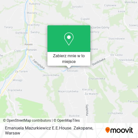 Mapa Emanuela Mazurkiewicz E.E.House. Zakopane