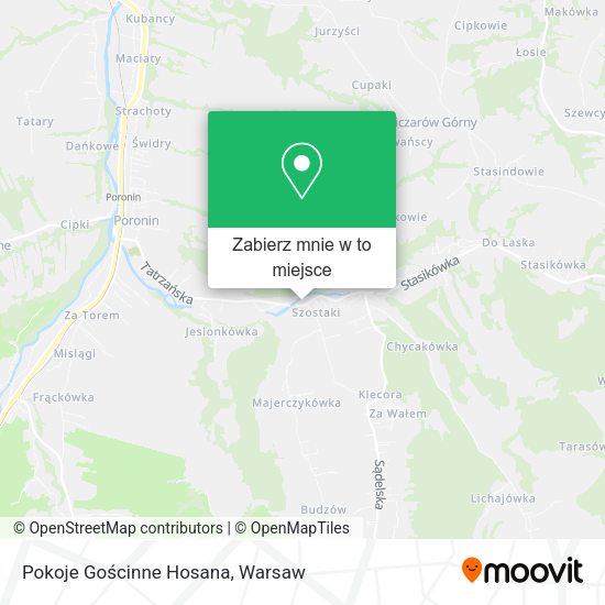 Mapa Pokoje Gościnne Hosana