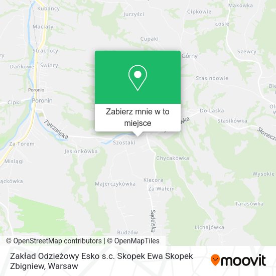 Mapa Zakład Odzieżowy Esko s.c. Skopek Ewa Skopek Zbigniew