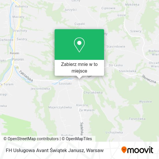 Mapa FH Usługowa Avant Świątek Janusz