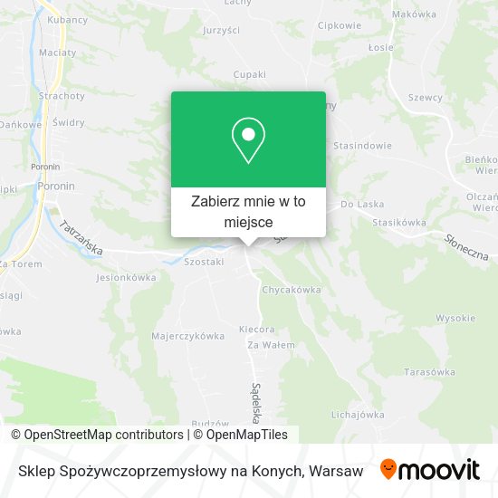 Mapa Sklep Spożywczoprzemysłowy na Konych