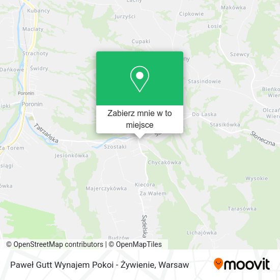 Mapa Paweł Gutt Wynajem Pokoi - Żywienie