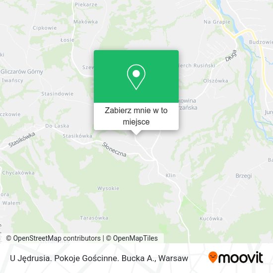 Mapa U Jędrusia. Pokoje Gościnne. Bucka A.