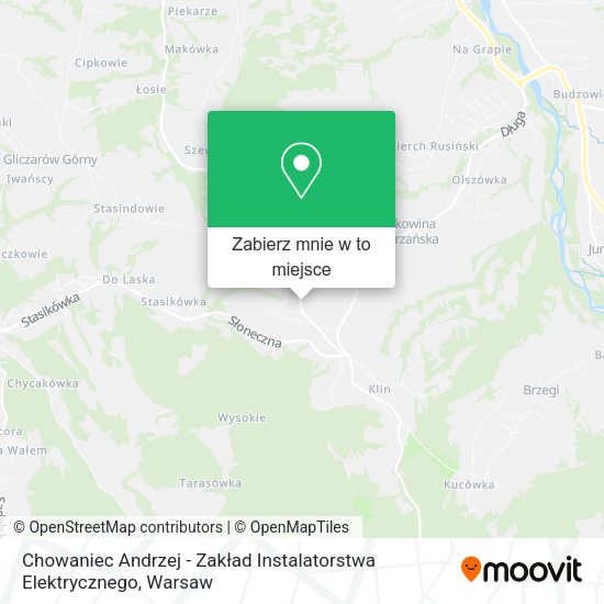 Mapa Chowaniec Andrzej - Zakład Instalatorstwa Elektrycznego