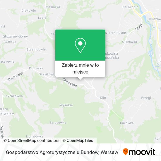 Mapa Gospodarstwo Agroturystyczne u Bundow