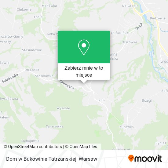 Mapa Dom w Bukowinie Tatrzanskiej