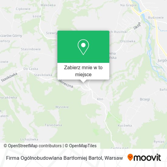 Mapa Firma Ogólnobudowlana Bartłomiej Bartol