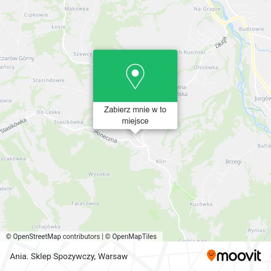 Mapa Ania. Sklep Spozywczy