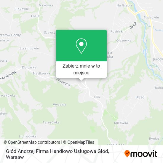 Mapa Głód Andrzej Firma Handlowo Usługowa Głód