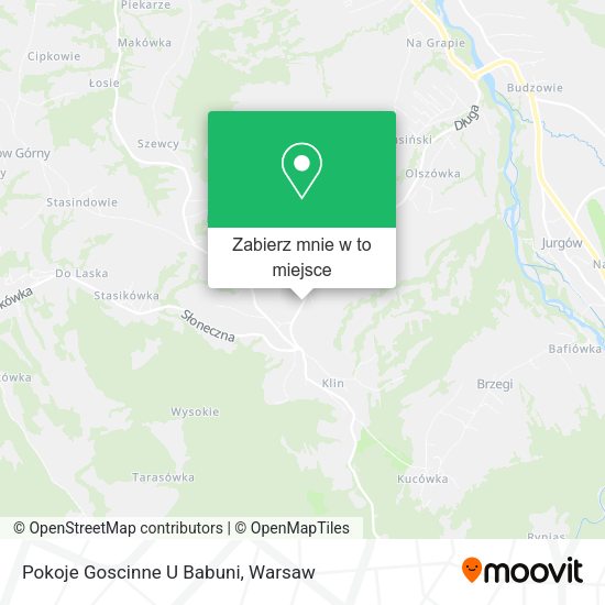 Mapa Pokoje Goscinne U Babuni