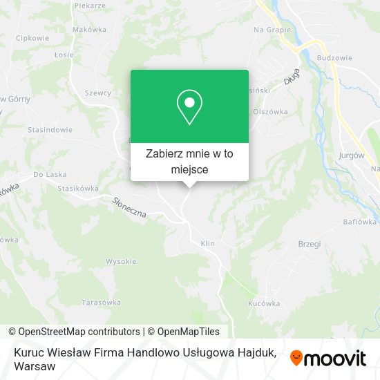 Mapa Kuruc Wiesław Firma Handlowo Usługowa Hajduk