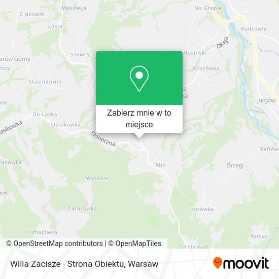 Mapa Willa Zacisze - Strona Obiektu