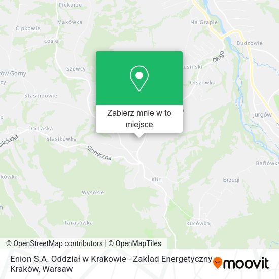 Mapa Enion S.A. Oddział w Krakowie - Zakład Energetyczny Kraków