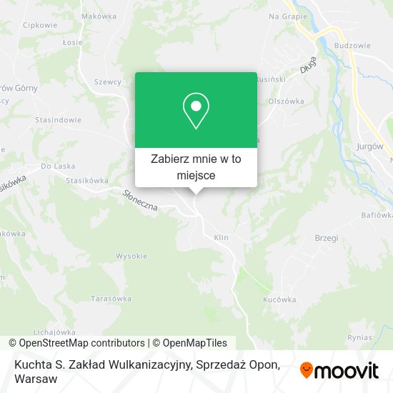 Mapa Kuchta S. Zakład Wulkanizacyjny, Sprzedaż Opon