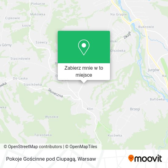 Mapa Pokoje Gościnne pod Ciupagą