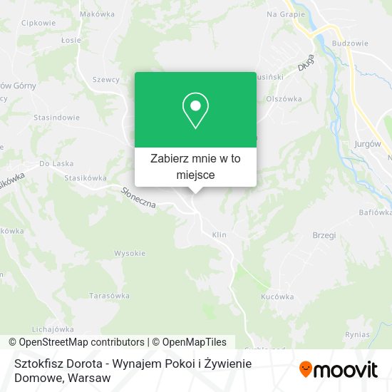 Mapa Sztokfisz Dorota - Wynajem Pokoi i Żywienie Domowe