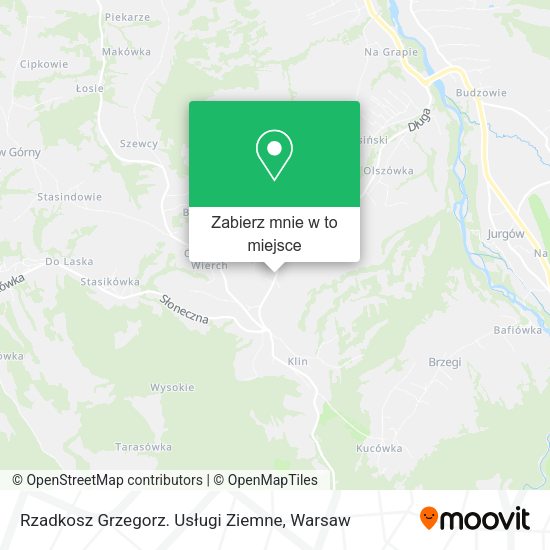 Mapa Rzadkosz Grzegorz. Usługi Ziemne