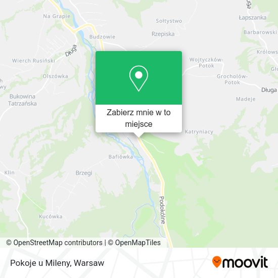 Mapa Pokoje u Mileny