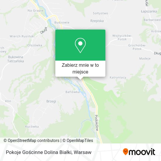 Mapa Pokoje Gościnne Dolina Białki