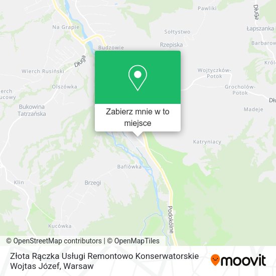 Mapa Złota Rączka Usługi Remontowo Konserwatorskie Wojtas Józef