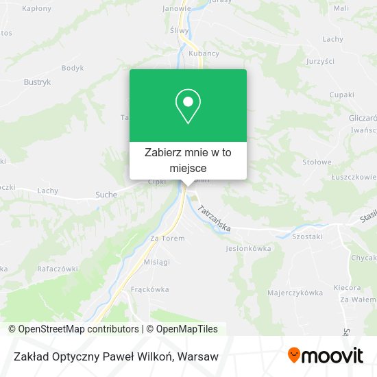 Mapa Zakład Optyczny Paweł Wilkoń