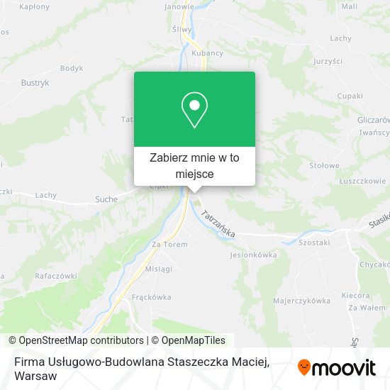 Mapa Firma Usługowo-Budowlana Staszeczka Maciej