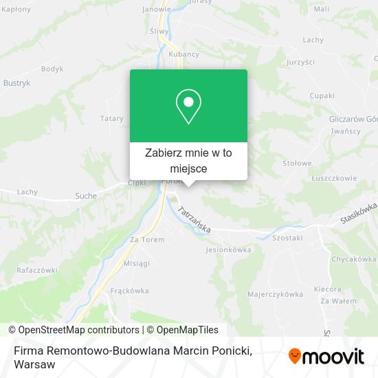 Mapa Firma Remontowo-Budowlana Marcin Ponicki