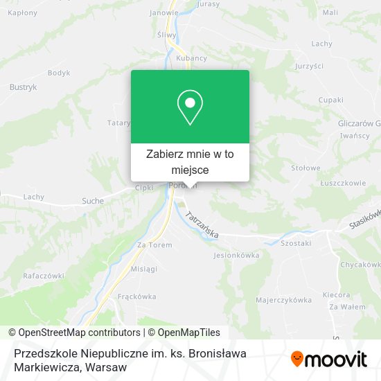 Mapa Przedszkole Niepubliczne im. ks. Bronisława Markiewicza