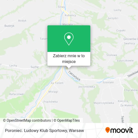 Mapa Poroniec. Ludowy Klub Sportowy