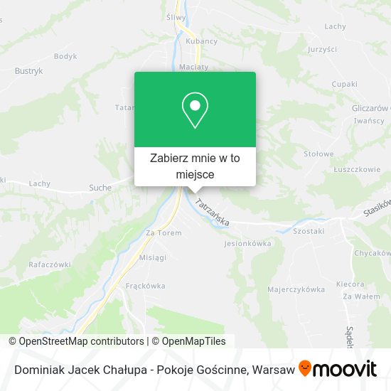 Mapa Dominiak Jacek Chałupa - Pokoje Gościnne