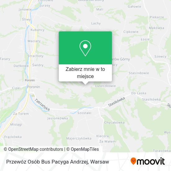 Mapa Przewóz Osób Bus Pacyga Andrzej