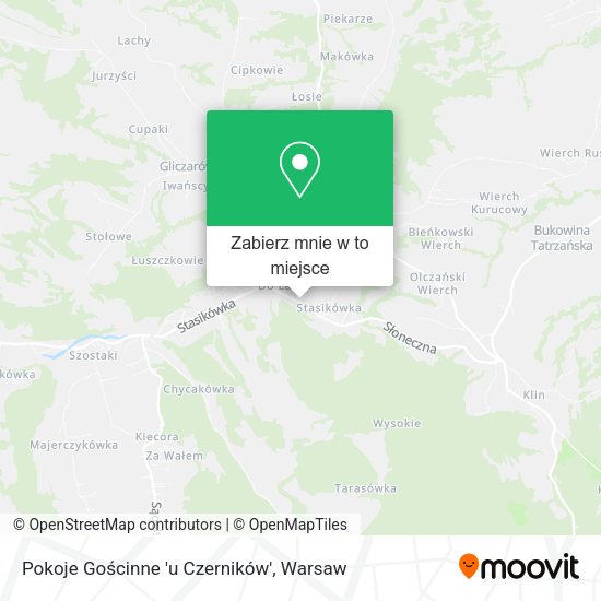 Mapa Pokoje Gościnne 'u Czerników'