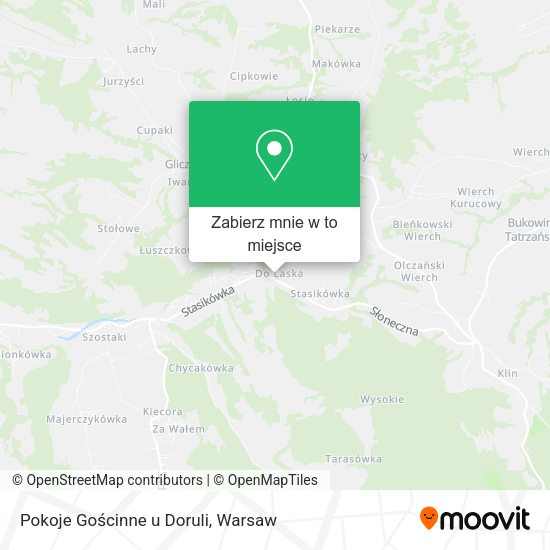 Mapa Pokoje Gościnne u Doruli