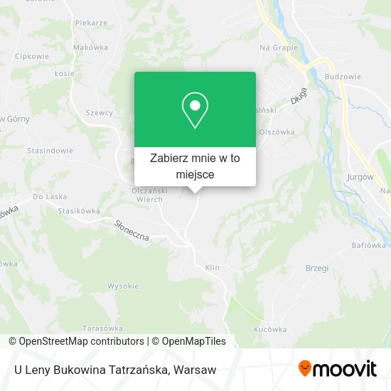 Mapa U Leny Bukowina Tatrzańska