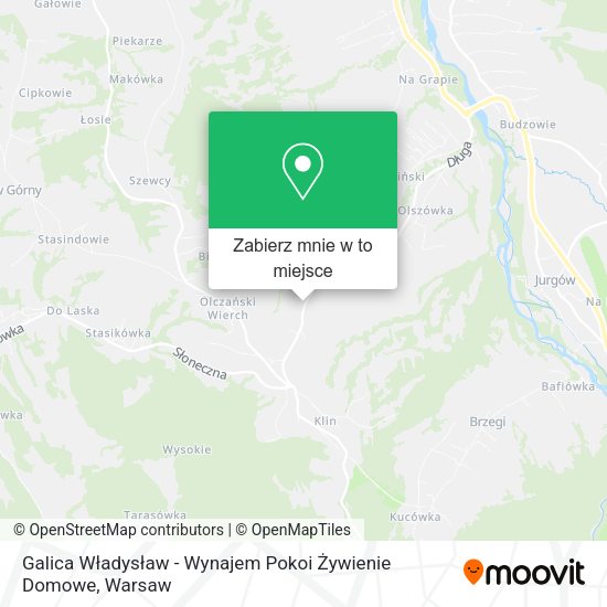 Mapa Galica Władysław - Wynajem Pokoi Żywienie Domowe