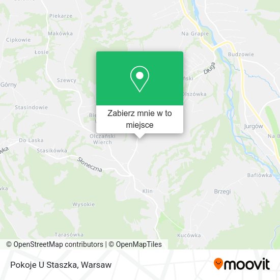 Mapa Pokoje U Staszka