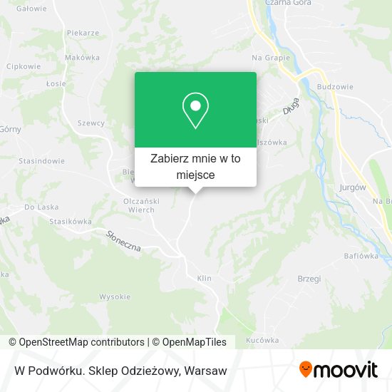 Mapa W Podwórku. Sklep Odzieżowy