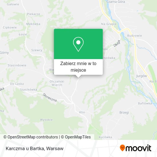 Mapa Karczma u Bartka