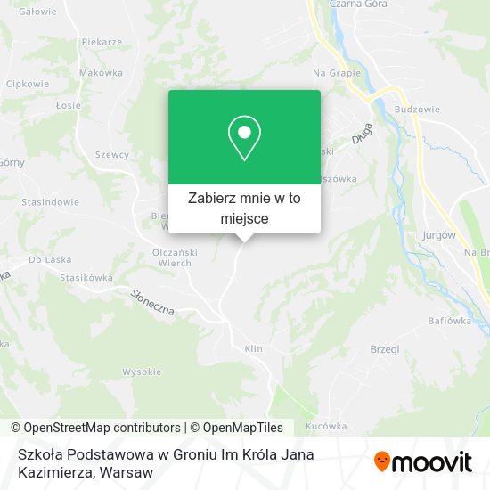 Mapa Szkoła Podstawowa w Groniu Im Króla Jana Kazimierza