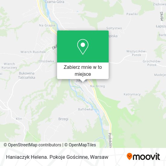 Mapa Haniaczyk Helena. Pokoje Gościnne