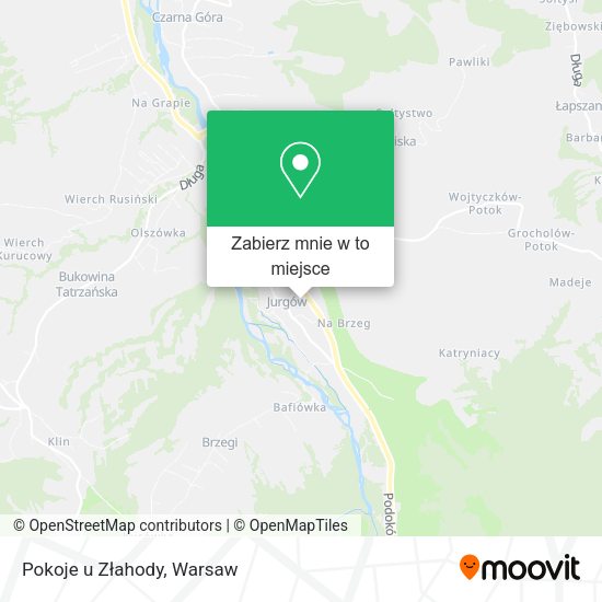 Mapa Pokoje u Złahody