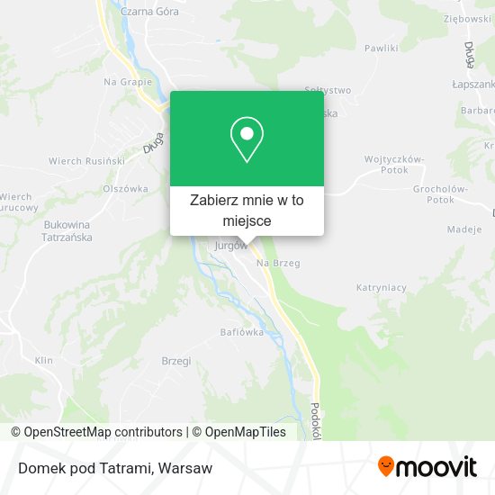 Mapa Domek pod Tatrami