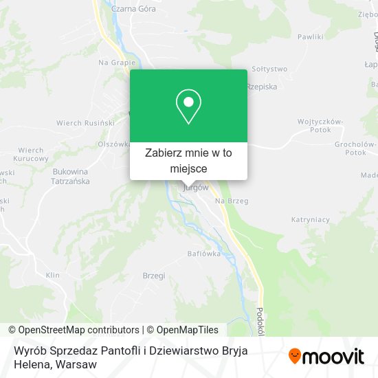 Mapa Wyrób Sprzedaz Pantofli i Dziewiarstwo Bryja Helena