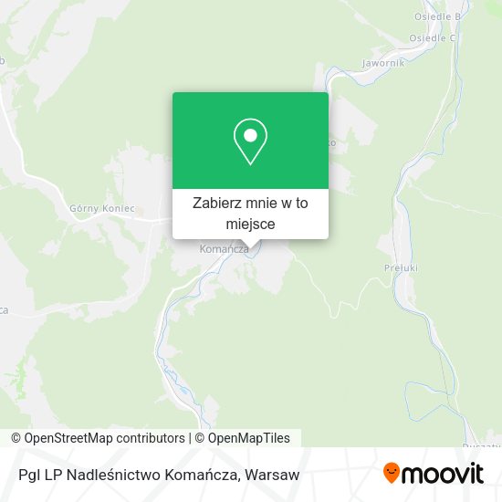 Mapa Pgl LP Nadleśnictwo Komańcza