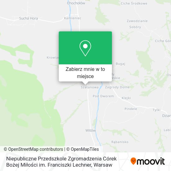 Mapa Niepubliczne Przedszkole Zgromadzenia Córek Bożej Miłości im. Franciszki Lechner