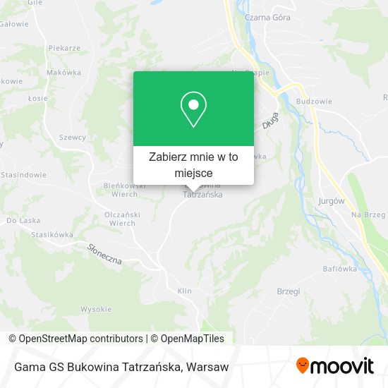 Mapa Gama GS Bukowina Tatrzańska